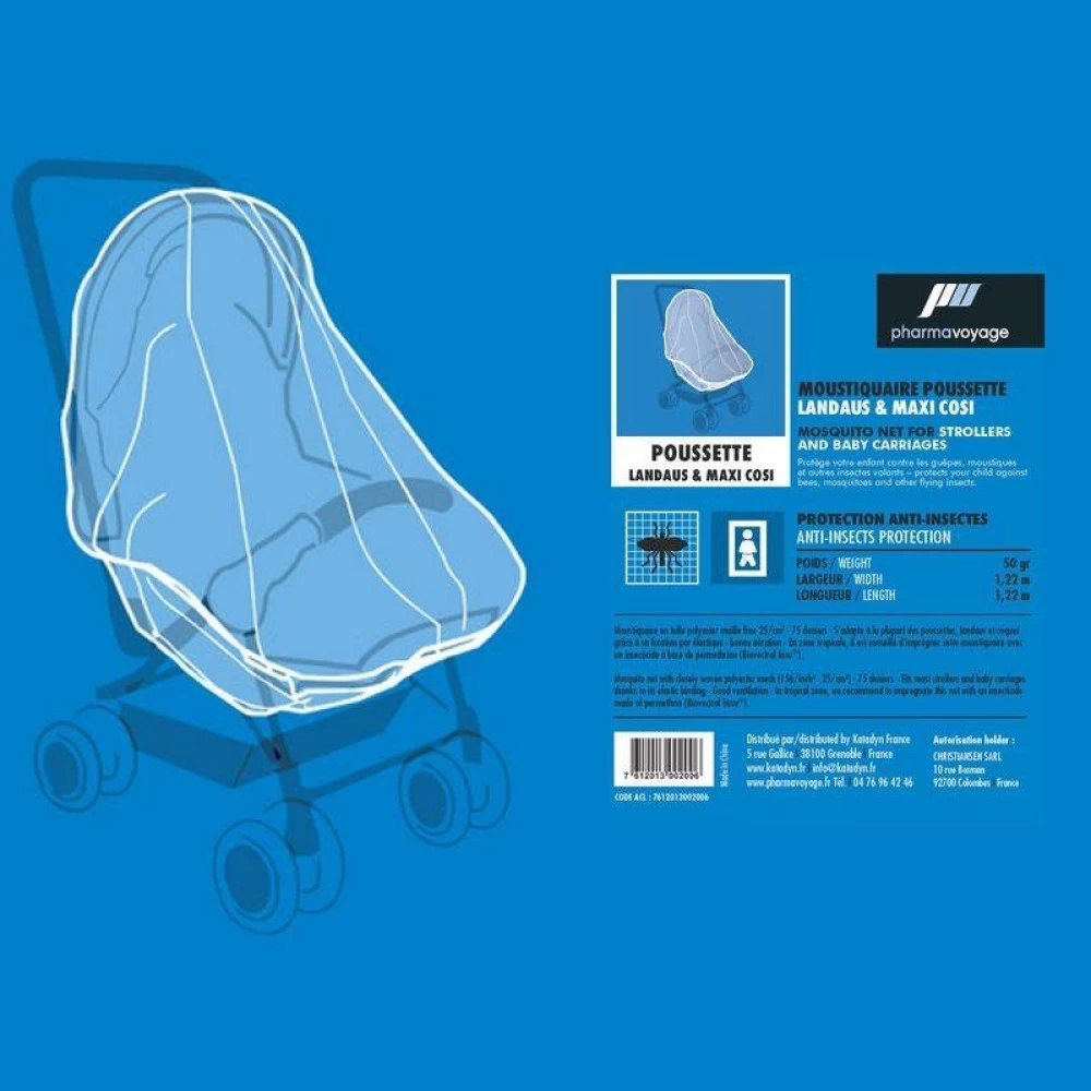Moustiquaire Poussette Bébé Non Imprégnée Pharmavoyage – Image 2