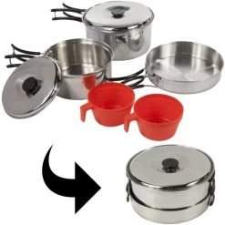 Popote Inox 2 Personnes Regatta Compact Cook Set + Housse