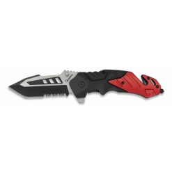 Couteau Pliant Albainox Noir Et Rouge