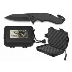 Couteau Tactique Pliant Noir Lame 8.5