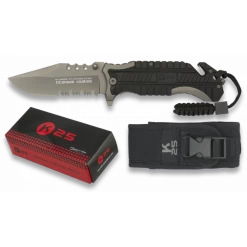 Couteau Pliant K25 Noir Lame 9.5 Cm