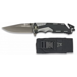 Couteau Pliable Gris Noir Lame 9.4 Cm