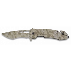 Couteau Albainox Avec Brise Vitre Camouflage