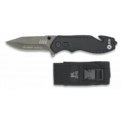 Couteau K25 Coupe Ceinture Noir Lame 8 Cm