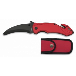 Couteau Rouge Pliant Sécurité Lame 8.5 Cm