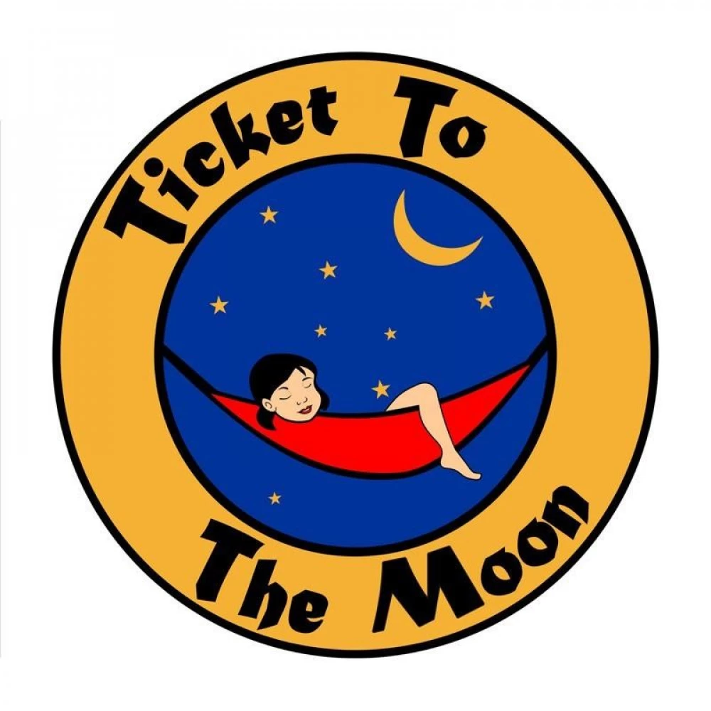 Hamac Simple Ticket To The Moon Noir Uni Sans Coutures â Image 4