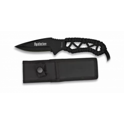 Couteau De Survie Noir Paracorde Lame 8.3 Cm