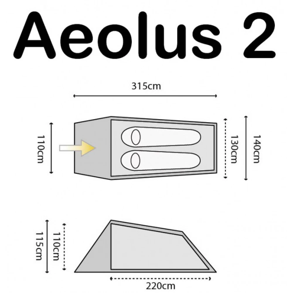 HIGHLANDER Tente Gonflable Aeolus 2 Personnes â Image 3